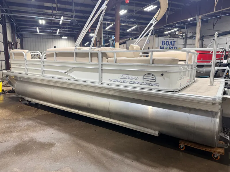 Slide: The Image of Sun Tracker Party Barge Rear Lounge 22 150HP Tritoon $34,995 2017 - 39