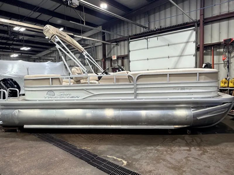 Slide: The Image of Sun Tracker Party Barge Rear Lounge 22 150HP Tritoon $34,995 2017 - 42