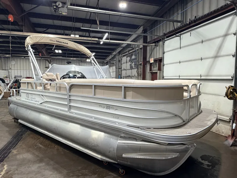 Slide: The Image of Sun Tracker Party Barge Rear Lounge 22 150HP Tritoon $34,995 2017 - 43