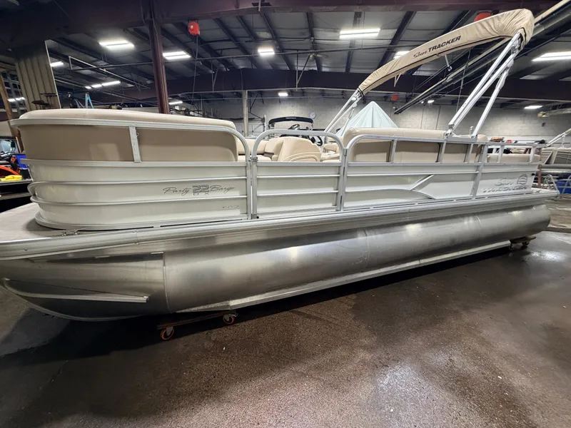 Slide: The Image of Sun Tracker Party Barge Rear Lounge 22 150HP Tritoon $34,995 2017 - 46