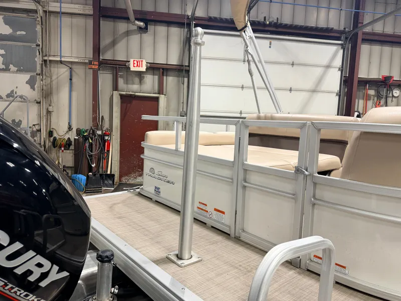 Slide: The Image of Sun Tracker Party Barge Rear Lounge 22 150HP Tritoon $34,995 2017 - 51