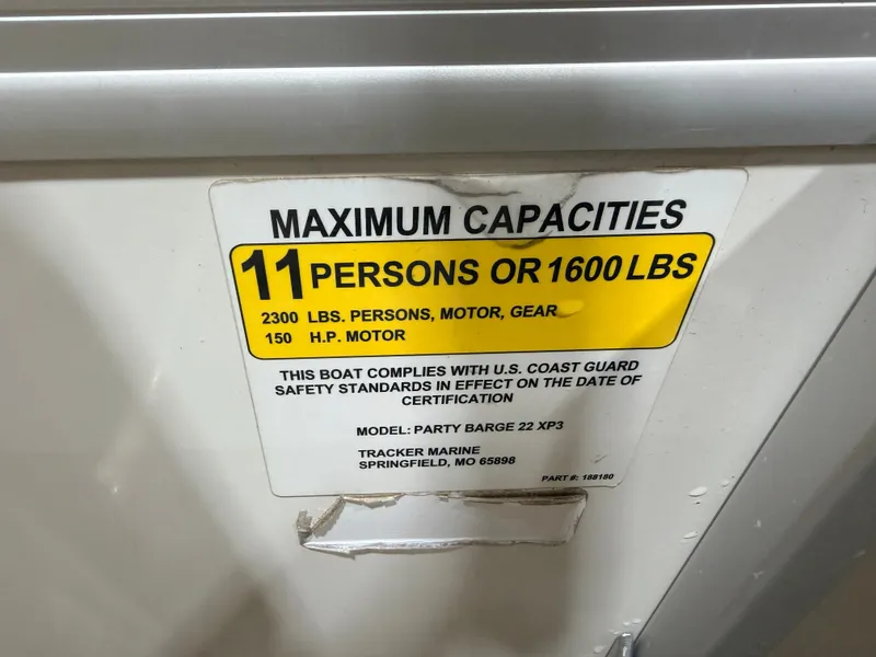 Slide: The Image of Sun Tracker Party Barge Rear Lounge 22 150HP Tritoon $34,995 2017 - 52