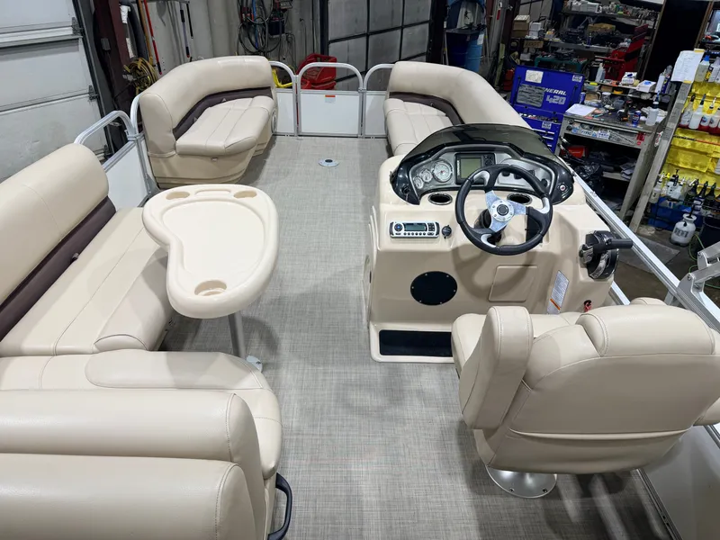 Slide: The Image of Sun Tracker Party Barge Rear Lounge 22 150HP Tritoon $34,995 2017 - 6