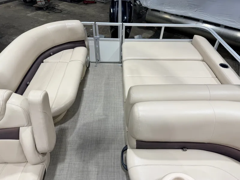 Slide: The Image of Sun Tracker Party Barge Rear Lounge 22 150HP Tritoon $34,995 2017 - 9