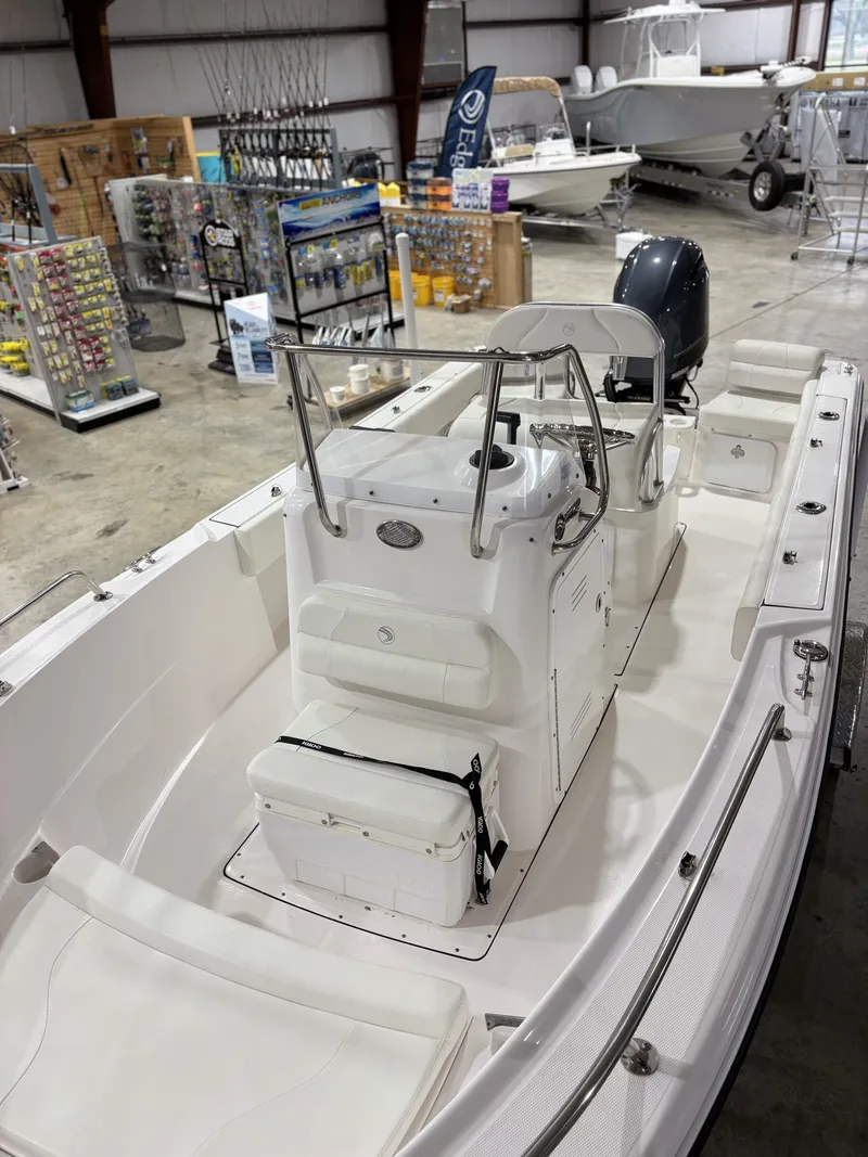 Slide: The Image of Edgewater 188CC 2021 boat in showroom with accessories. - 10