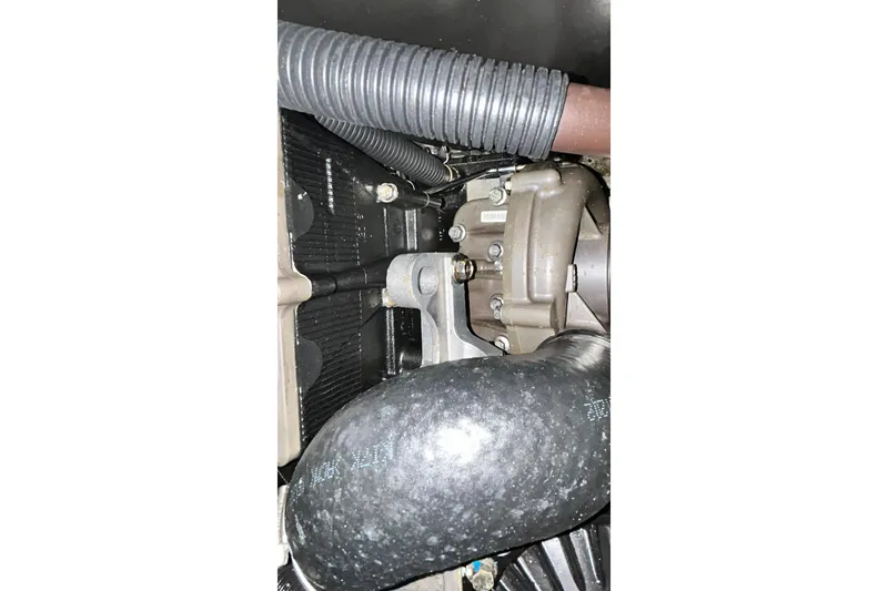 Slide: The Image of 2017 Yamaha WaveRunner FX Cruiser SVHO engine components close-up. - 28