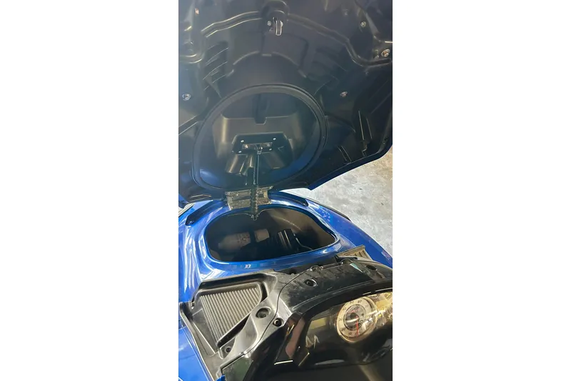 Slide: The Image of Open storage compartment of 2017 Yamaha WaveRunner FX Cruiser SVHO, showcasing interior details. - 34