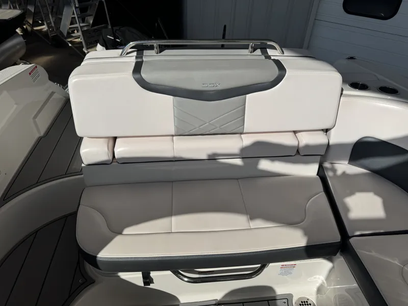 Slide: The Image of Interior of 2020 Chaparral 257 SSX featuring luxurious seating. - 14