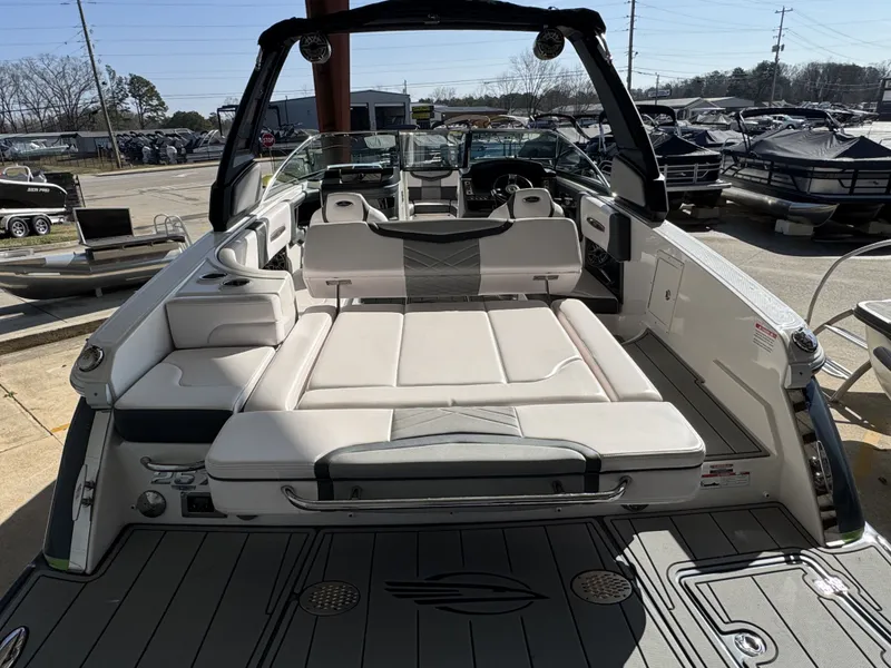 Slide: The Image of 2020 Chaparral 257 SSX boat with luxurious interior seating. - 17