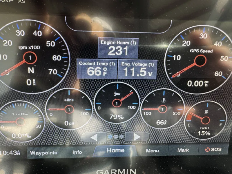 Slide: The Image of Garmin display on a 2020 Chaparral 257 SSX boat. - 6