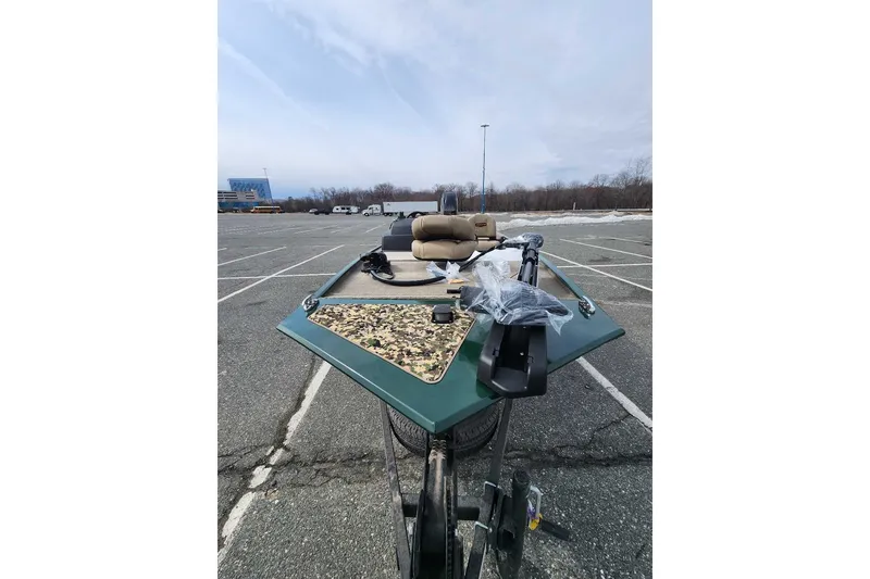 The Image of 2026 Tracker Bass Tracker Classic Limited boat in parking lot, front view. - 0