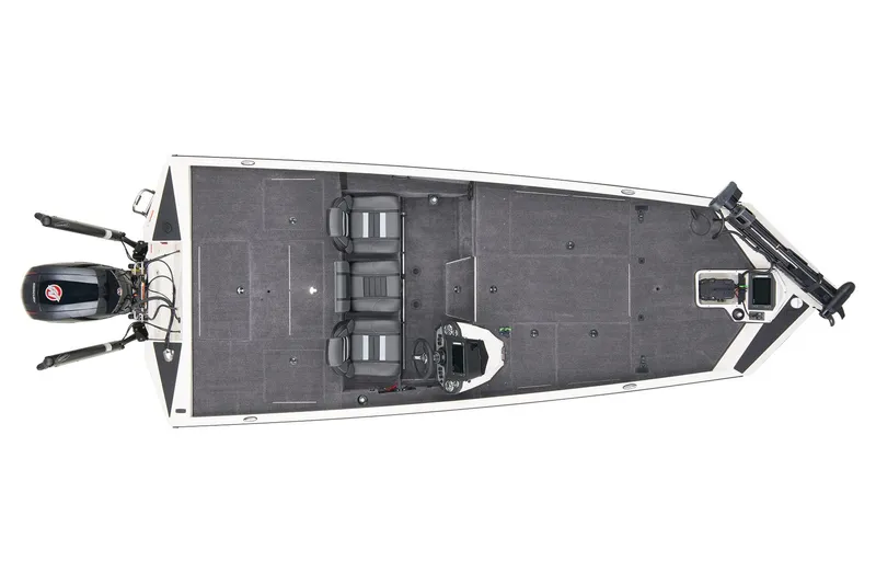 Slide: The Image of 2026 Ranger RT198P boat interior with steering wheel, seats, and Lowrance navigation system. - 4