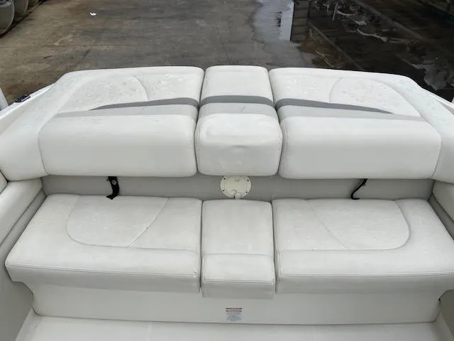 Slide: The Image of Rear seating of 2006 Chaparral 210 SSi boat, white upholstery. - 10