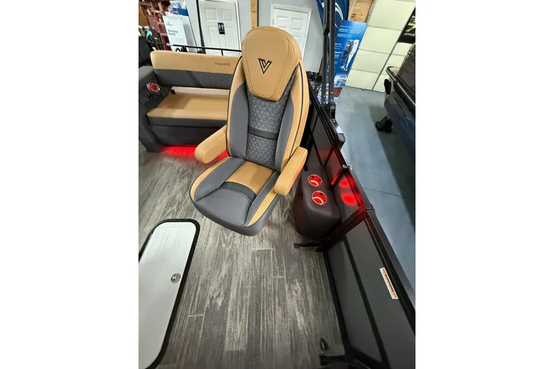 Slide: The Image of Luxurious Viaggio Z22S 2025 interior with stylish seating and ambient lighting. - 28