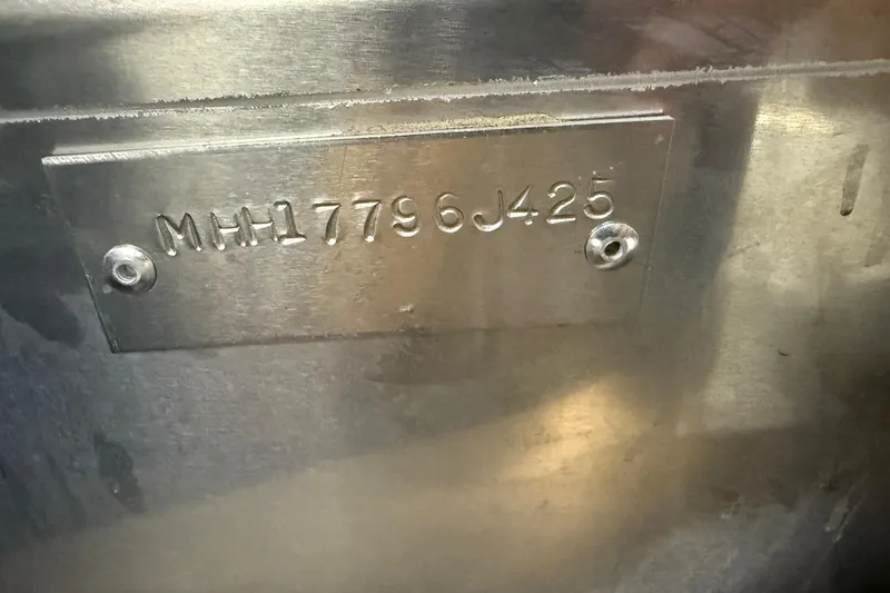Slide: The Image of Viaggio Z22S 2025 metal plate with serial number MH17796J425. - 45