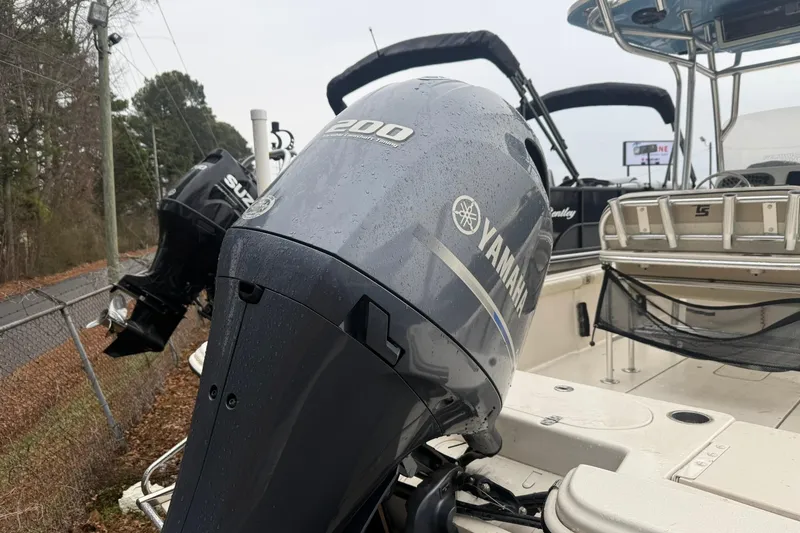 Slide: The Image of 2022 Carolina Skiff 23 LS boat with Yamaha 200 outboard motor. - 13