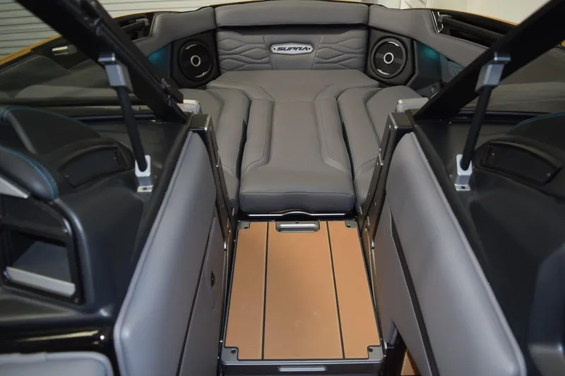 Slide: The Image of 2026 Supra SL 550 interior with luxurious seating and advanced audio system. - 16