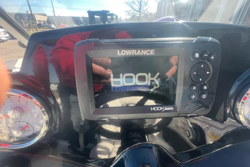 Slide: The Image of Dashboard of 2022 Nitro Z19 Sport with Lowrance Hook Reveal fishfinder. - 26