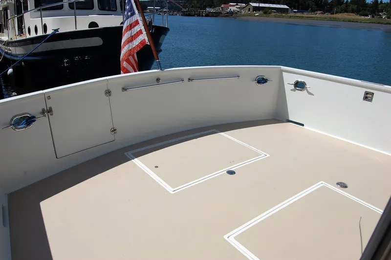Slide: The Image of Deck of Ocean Alexander 50 Pilothouse yacht, 1981 model. - 13
