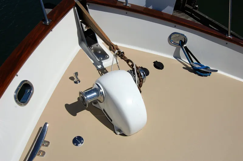 Slide: The Image of Deck of Ocean Alexander 50 Pilothouse yacht, year 1981. - 16