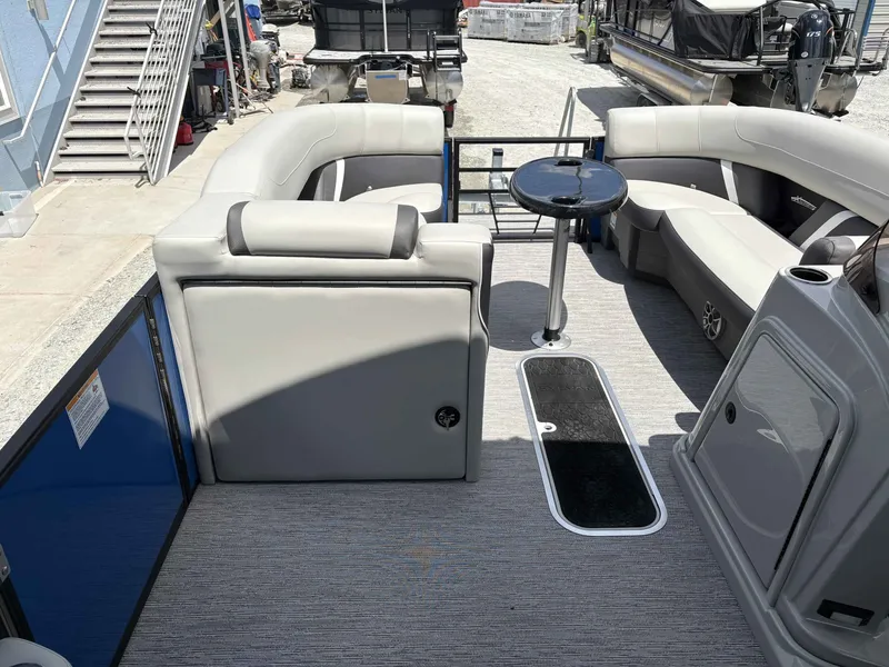 Slide: The Image of Interior of 2026 Sylvan X-5 CLZ DH with gray seating. - 10
