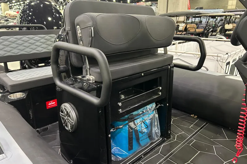 Slide: The Image of 2026 Highfield Sport 560 boat interior with seating and storage features. - 9