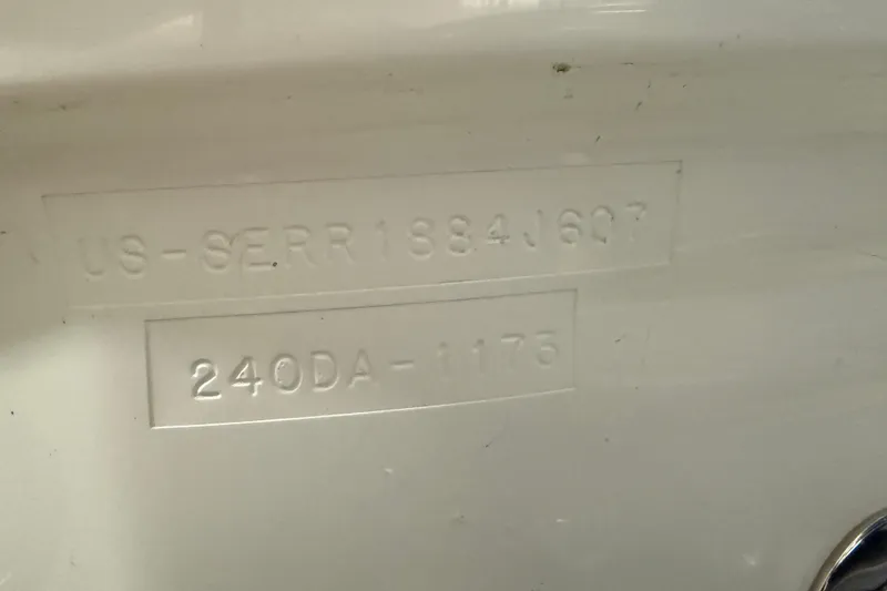 Slide: The Image of Hull identification number on 2007 Sea Ray 240 Sundancer boat. - 2