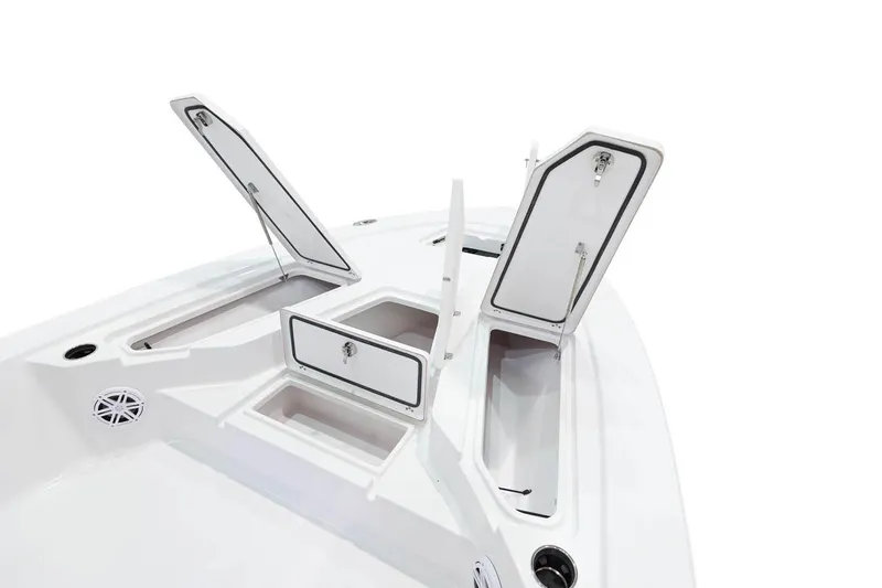 Slide: The Image of Manufacturer Provided Image: 2022 Sportsman Tournament 234 Bay Boat with open storage compartments. - 14