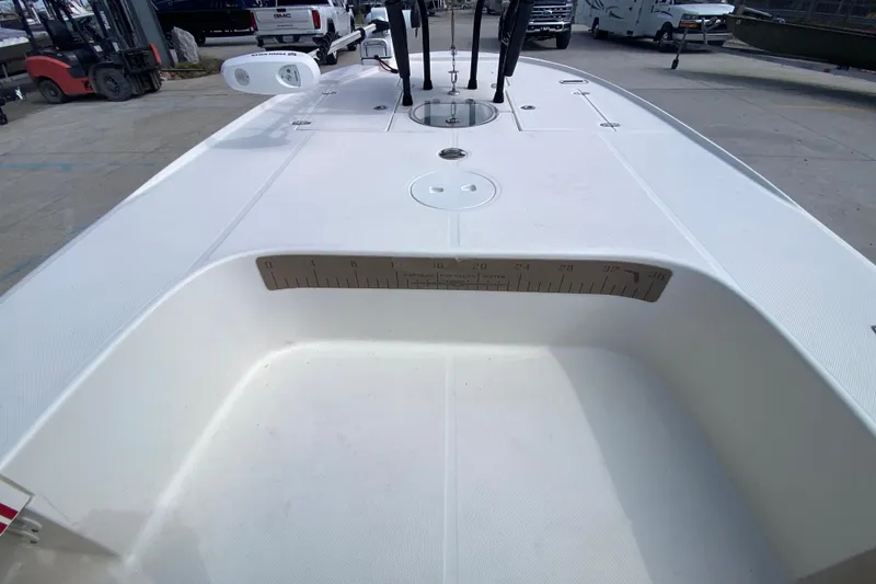 Slide: The Image of 2022 Composite Research Spyder FX-19 Vapor boat deck with measurement scale. - 20