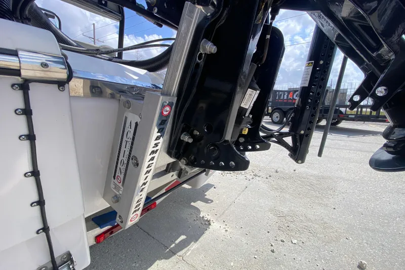 Slide: The Image of 2022 Composite Research Spyder FX-19 Vapor boat with hydraulic jack plate detail. - 9