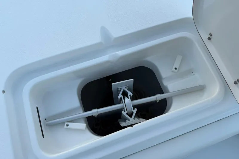 Slide: The Image of Anchor storage compartment on a 2014 Sea Hunt Gamefish 27 boat. - 24