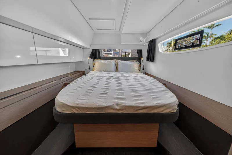 Slide: The Image of Luxurious cabin interior of 2022 Fountaine Pajot Tanna 47 yacht with modern design. - 102