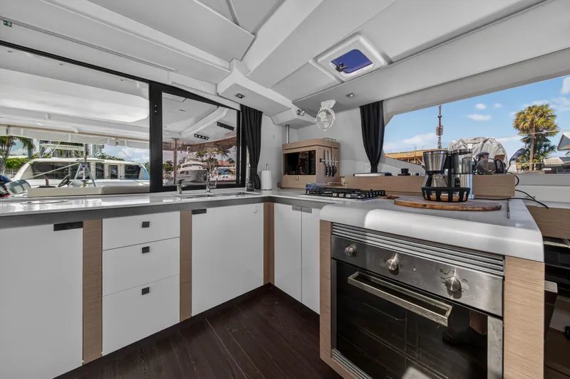 Slide: The Image of Modern kitchen interior of 2022 Fountaine Pajot Tanna 47 yacht with sleek appliances. - 65