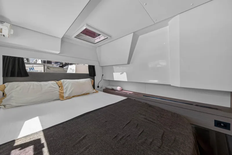 Slide: The Image of Luxurious cabin interior of 2022 Fountaine Pajot Tanna 47 yacht with modern design. - 83