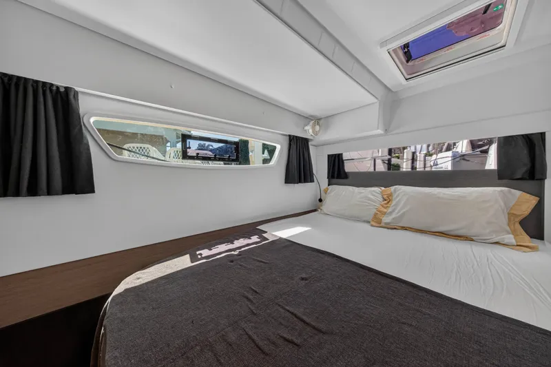 Slide: The Image of Luxurious cabin interior of 2022 Fountaine Pajot Tanna 47 catamaran with modern design. - 84