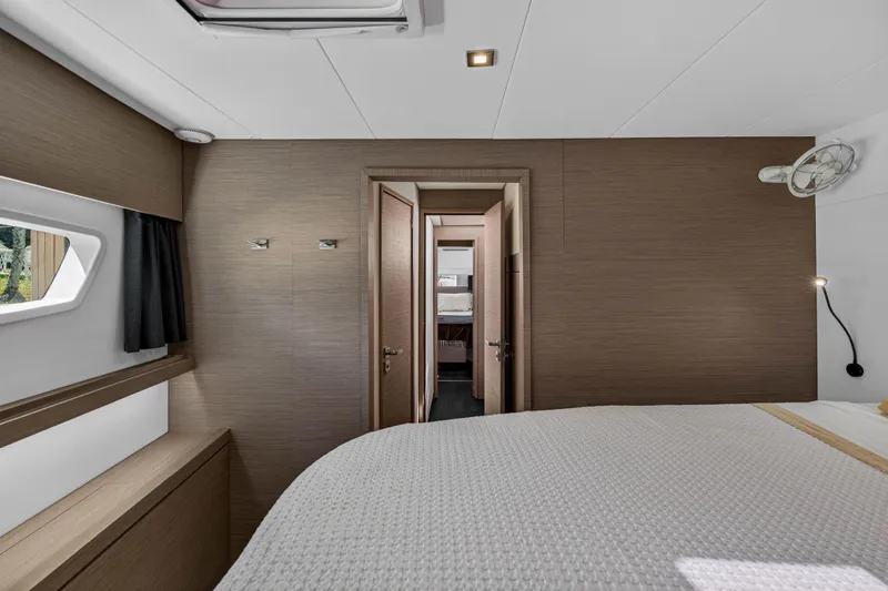 Slide: The Image of Luxurious interior of 2022 Fountaine Pajot Tanna 47 yacht cabin. - 92
