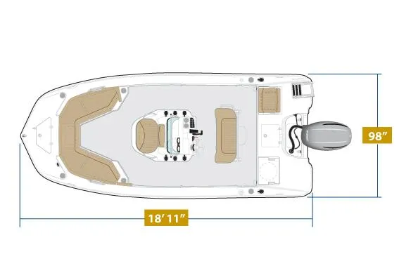 Slide: The Image of Digital display on 2021 NauticStar 191 Hybrid showing hours, battery, and RPM. - 16