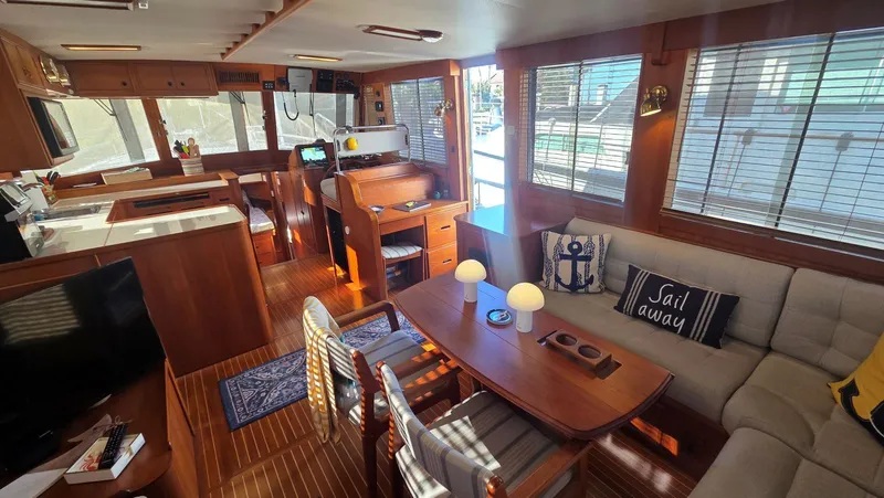Slide: The Image of Interior of a 1997 Grand Banks 49 Classic yacht. - 24