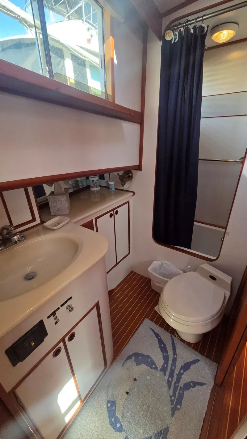 Slide: The Image of Bathroom on 1997 Grand Banks 49 Classic yacht. - 48