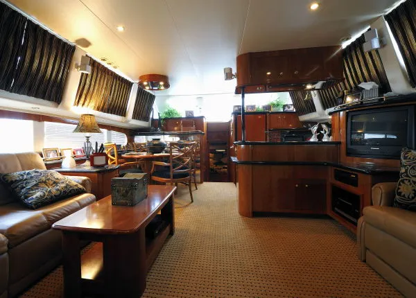 Slide: The Image of Carver Yachts 56' Cockpit Motor Yacht - Similar to Sea Ray, Meridian 2002 - 2