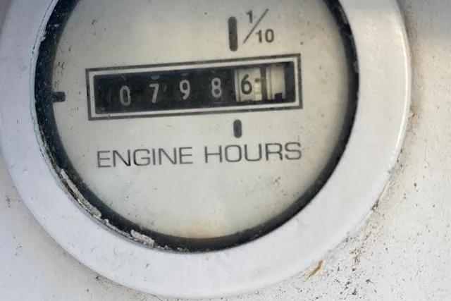 Slide: The Image of 1979 Morgan 321 engine hour meter showing 798.6 hours. - 24