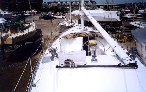 Slide: The Image of Starrett Boat Works Center Cockpit 1989 - 3