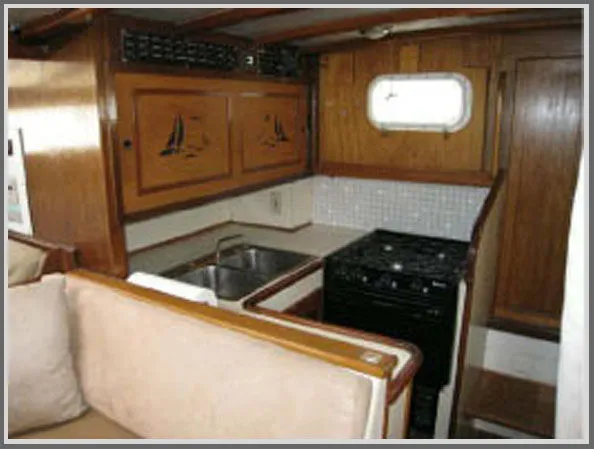Slide: The Image of Cross 38 Aft-Cabin Cruising Trimaran 1976 - 1