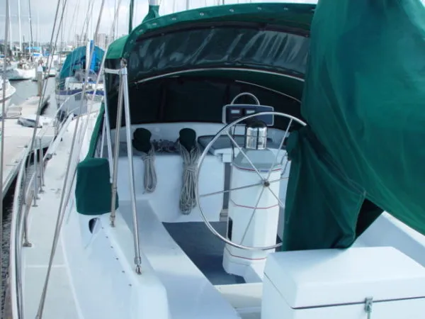 Slide: The Image of Custom Roberts Center Cockpit Ketch with customization by Crealock 1996 - 5