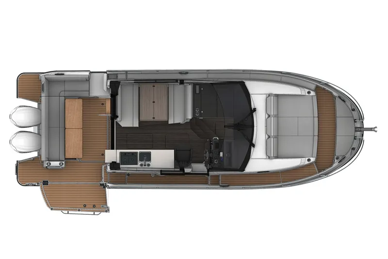 Slide: The Image of Manufacturer Provided Image: Top view of 2026 Jeanneau NC 1095 Fly Series 2 boat layout. - 9