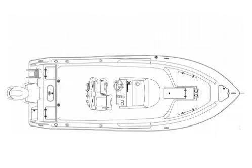 Slide: The Image of Top view schematic of a 2020 Key West 239 FS boat layout. - 8
