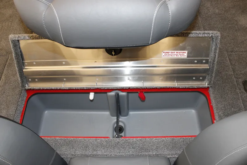 Slide: The Image of Open storage compartment in 2026 Tracker Pro Team 190 boat interior. - 11