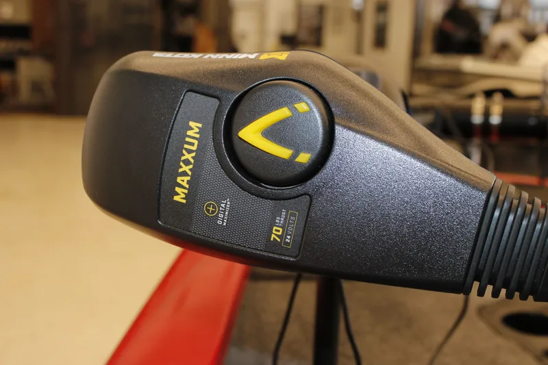 Slide: The Image of Close-up of Maxxum motor on 2026 Tracker Pro Team 190 boat. - 9
