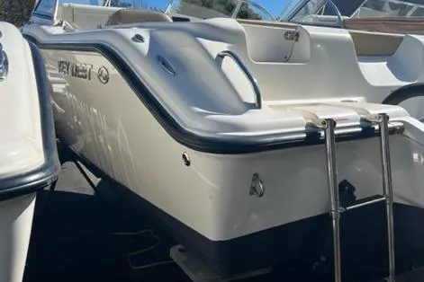 Slide: The Image of 2019 Key West 239 DFS boat with swim ladder and sleek design. - 13