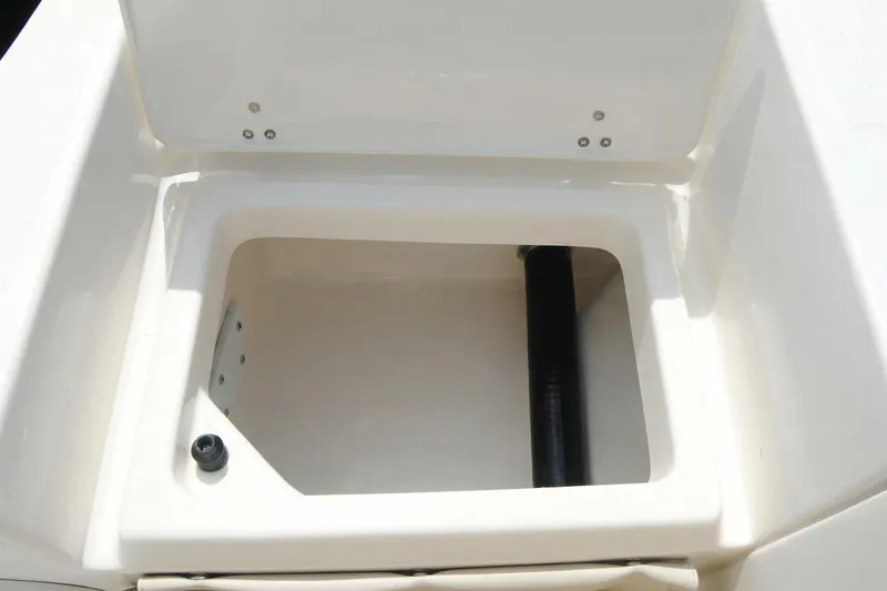 Slide: The Image of 2020 Boston Whaler 190 Montauk boat seat with ocean backdrop. - 18